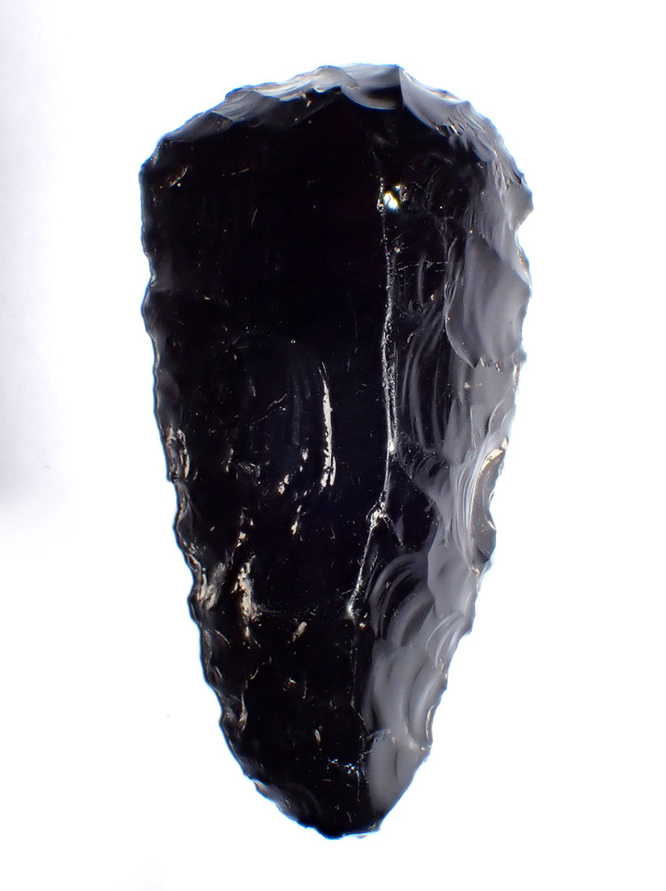 ROBUST EXCEPTIONAL LARGE OBSIDIAN BLADE END SCRAPER OF THE PRE-COLUMBIAN TEOTIHUACAN EMPIRE  *PC633