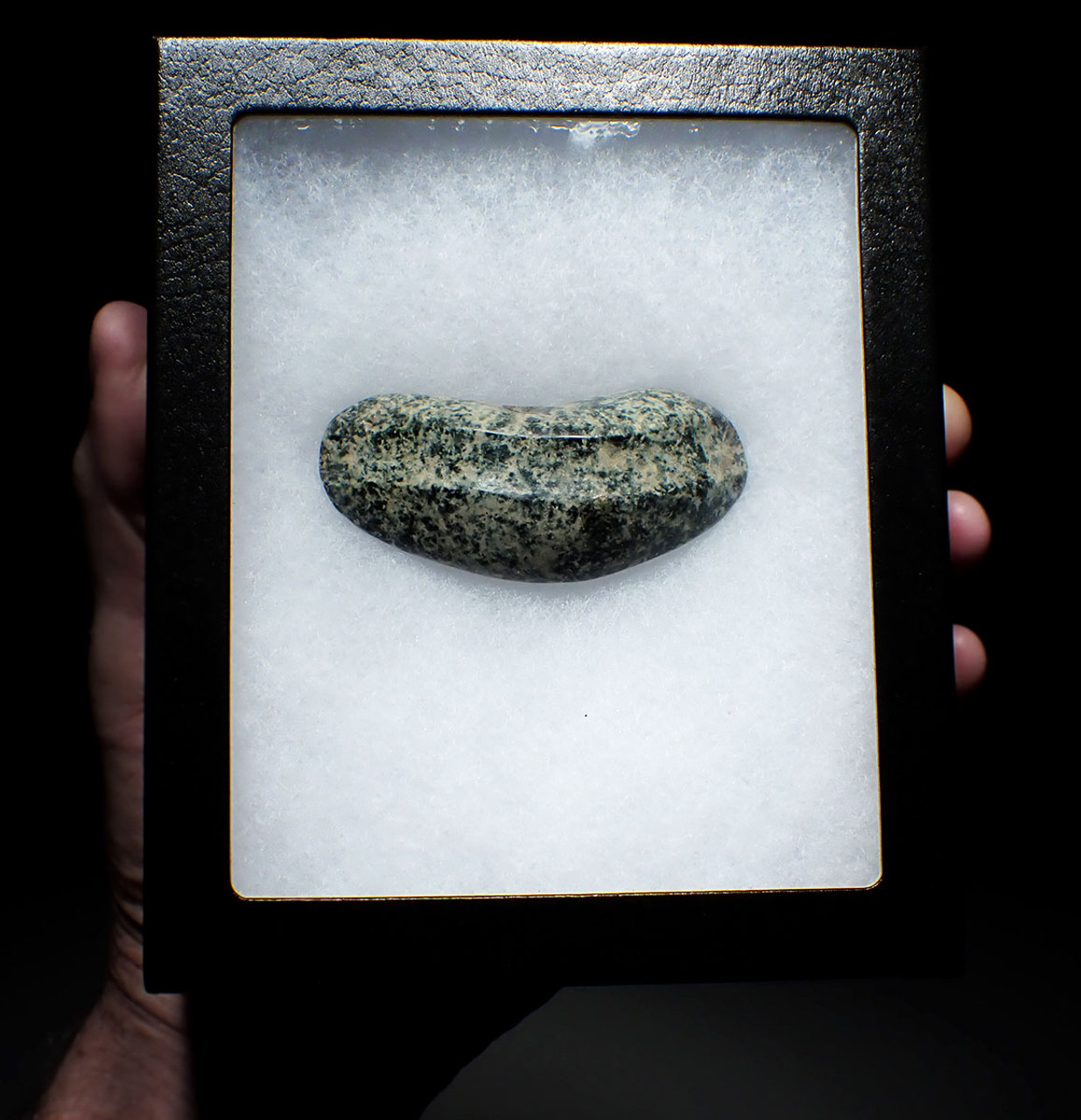 FINEST LARGE PRE-COLUMBIAN MEZCALA CARVED STONE GROOVED AND DRILLED AMULET PENDANT  *PC642