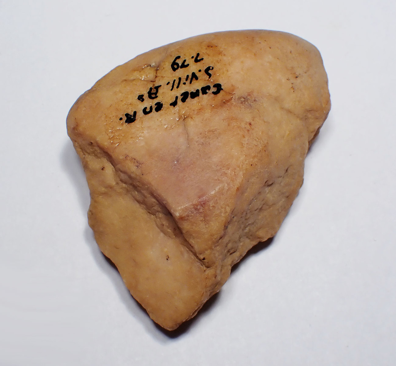 RARE TAUTAVEL MAN QUARTZ PEBBLE TOOL - THE EARLIEST HUMANS IN FRANCE  *PB227