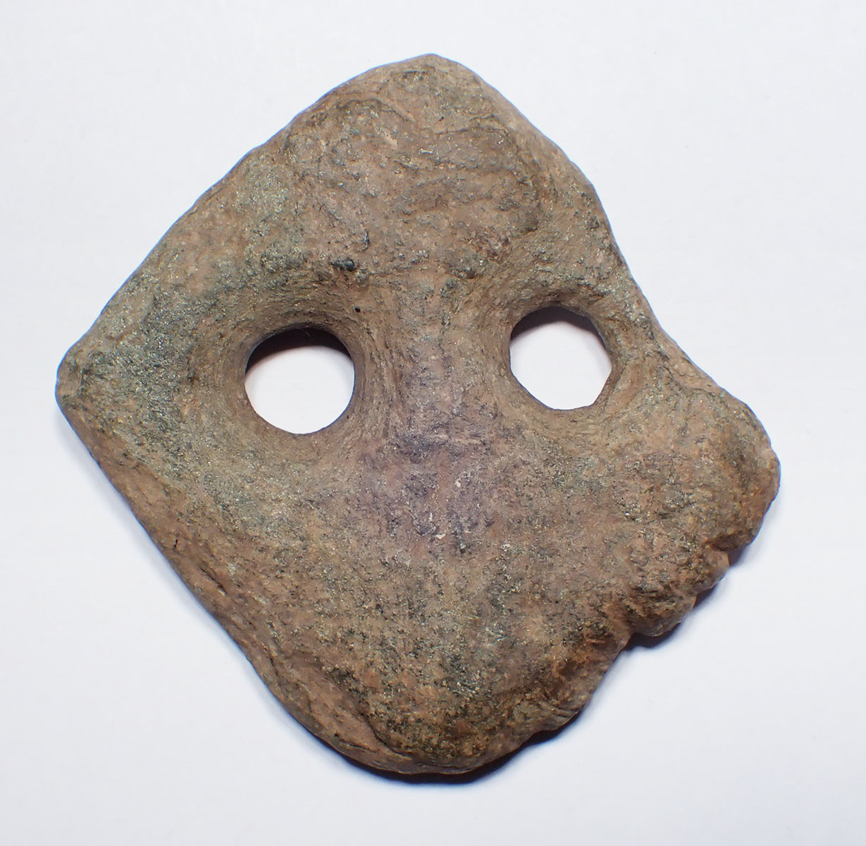 DOUBLE DRILLED NEOLITHIC STONE FISHING NET WEIGHT SINKER FROM FRANCE  *N345