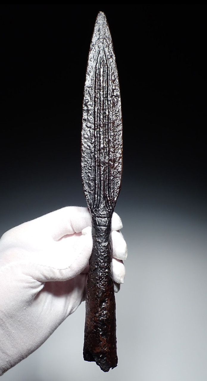 RARE ANCIENT ACHAEMENID IRON CAVALRY PRESTIGE SPEARHEAD FROM A NOBLE CATAPHRACT KNIGHT HORSEMAN  *LUR409