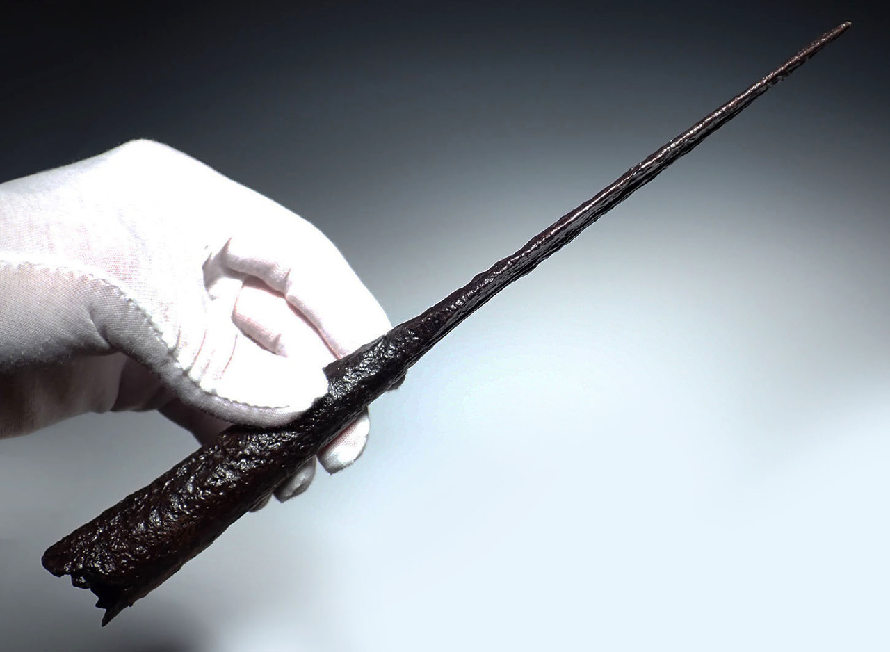 RARE ANCIENT ACHAEMENID IRON CAVALRY PRESTIGE SPEARHEAD FROM A NOBLE CATAPHRACT KNIGHT HORSEMAN  *LUR409