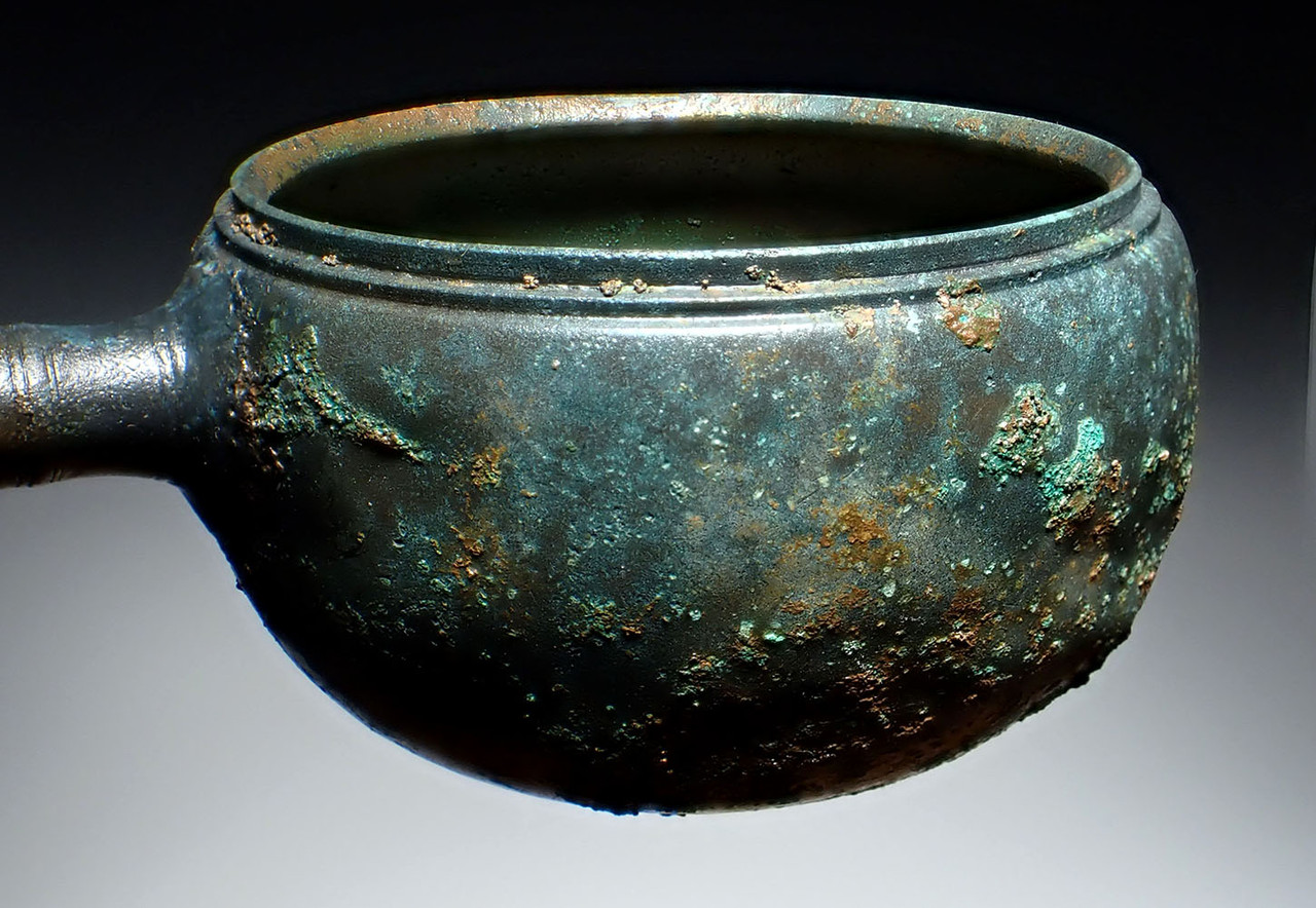 KHMER EMPIRE ANGKOR BRONZE CEREMONIAL BLESSING CUP LADLE FROM SOUTHEAST ASIA  *SEA15