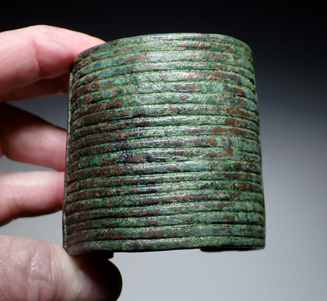 EXCEPTIONAL SOLID ANCIENT BRONZE WIDE CUFF PRESTIGE BANGLE BRACELET FROM THE SOUTHEAST ASIA DONG SON CULTURE  *SEA9
