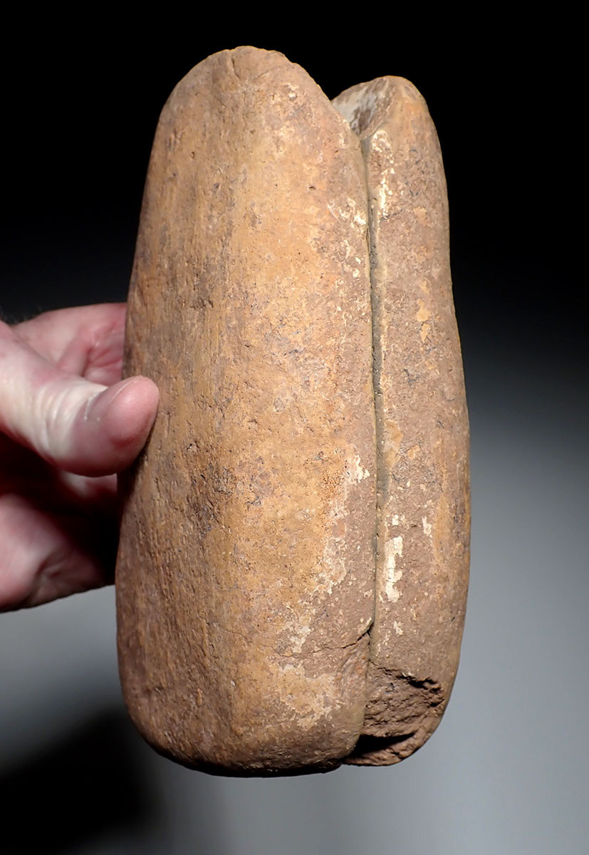 RARE ANCIENT LAC VIET BRONZE AGE SOUTHEAST ASIA CLAY WAR AXE MOLD  *SEA23