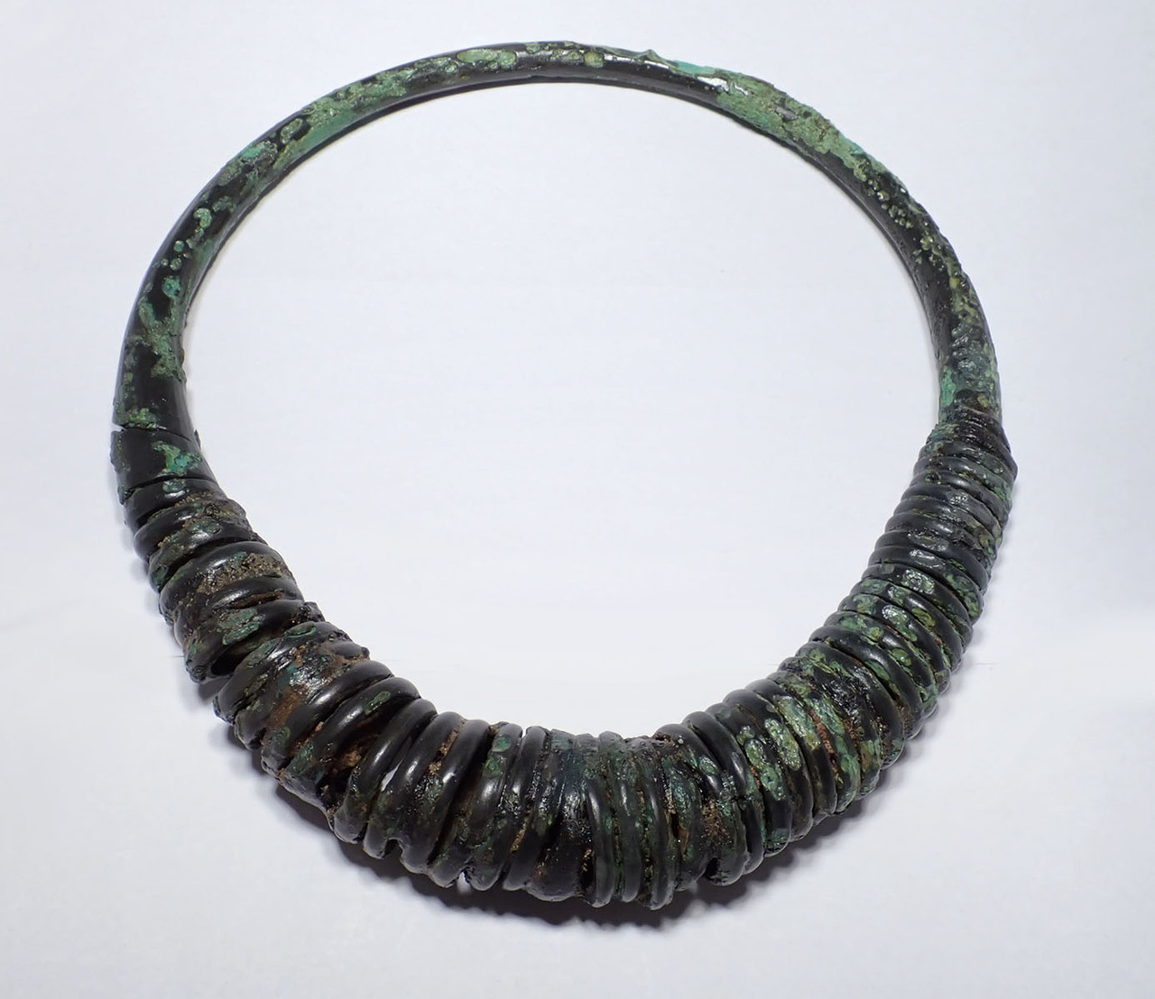 ELABORATE KHMER EMPIRE ANGKOR ANCIENT BRONZE PRESTIGE TORC NECKLACE FROM SOUTHEAST ASIA  *SEA22