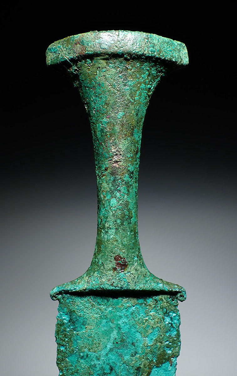 LARGE ANCIENT LAC VIET BRONZE DAGGER KNIFE FROM A BRONZE AGE SOUTHEAST ASIA WARRIOR  *SEA21