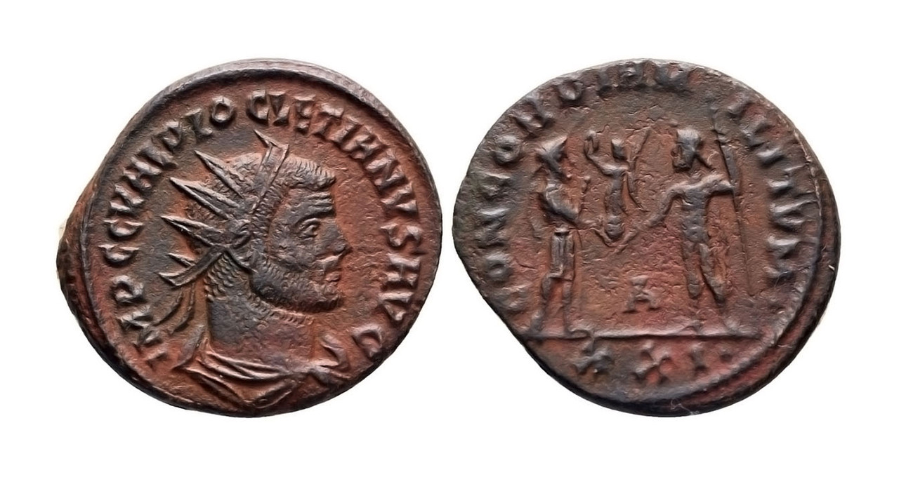 ROMAN IMPERIAL BRONZE ANTONINIANUS ANCIENT COIN OF DIOCLETIAN WITH GODS VICTORY AND JUPITER  *AC215