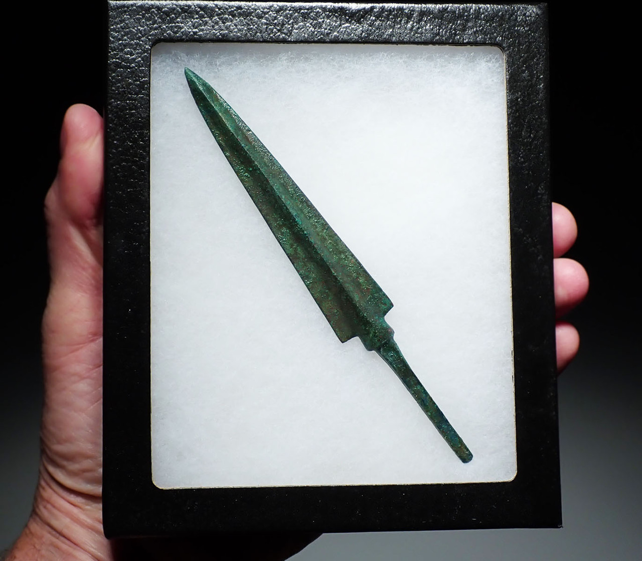 FINEST LARGE LURISTAN ANCIENT NEAR EAST BRONZE ARMOR-PIERCING JAVELIN SPEARHEAD  *LUR417