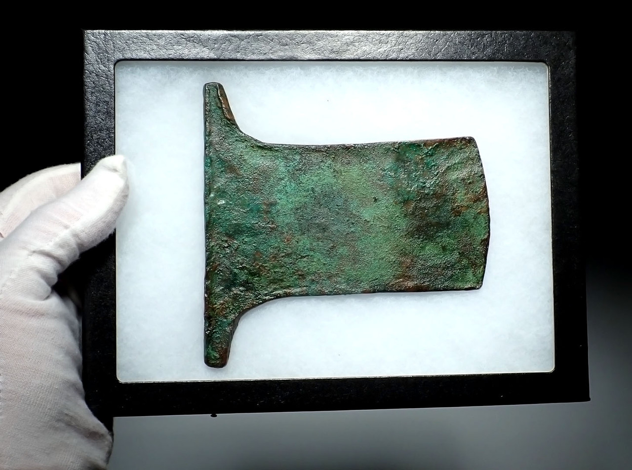 FINEST LARGE MUSEUM-CLASS HEAVY PRE-COLUMBIAN INCA ANCIENT COPPER BRONZE WAR AXE   *PC652