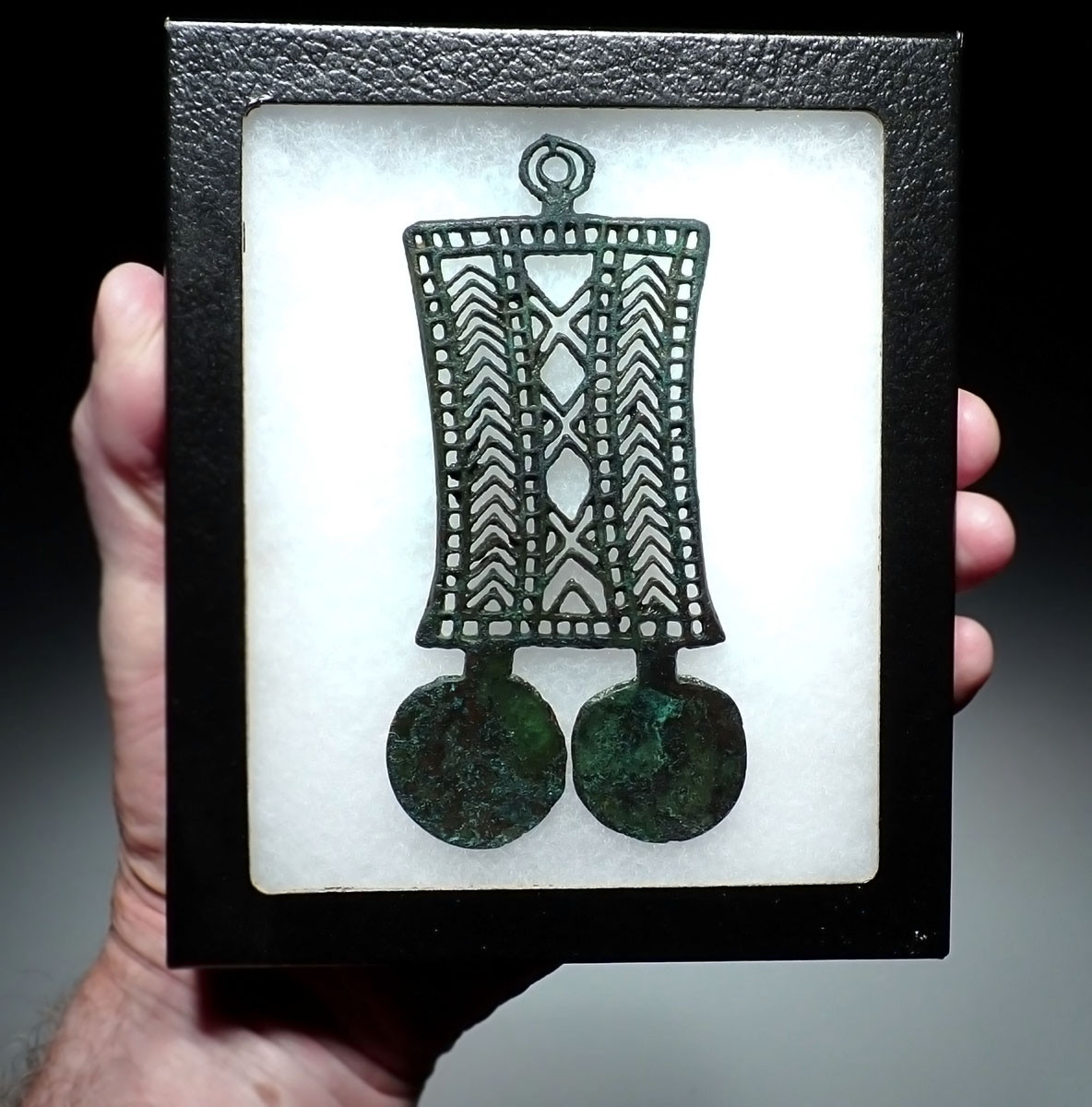 EXTREMELY RARE SAKA SCYTHIAN ANCIENT HORSEBACK NOMAD BRONZE TRIBAL CLAN BADGE PENDANT OF THE NEAR EAST  *LUR421