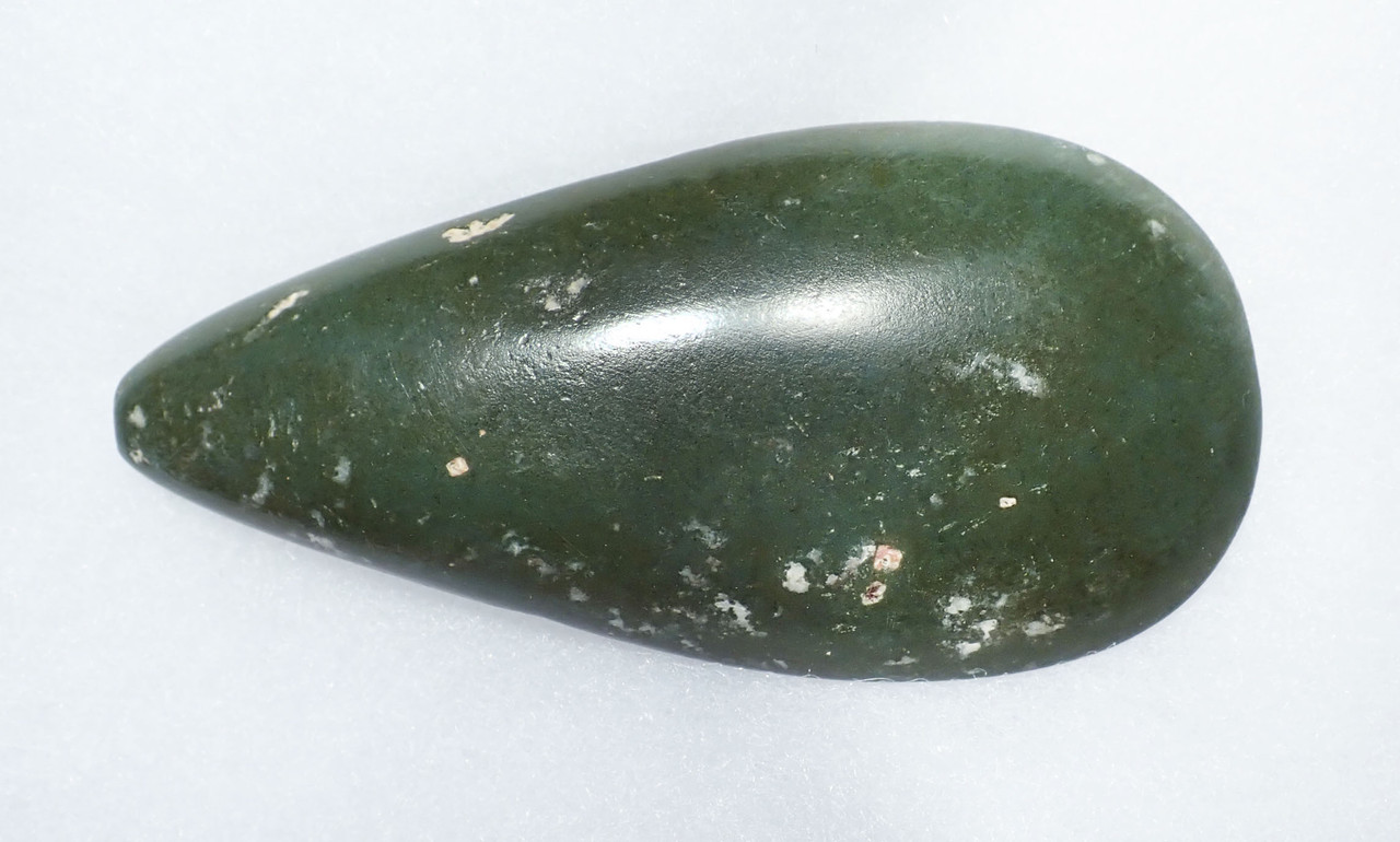 PRE-COLUMBIAN MAYAN POLISHED COLORFUL GREEN STONE CELT WAR AXE  *PC651