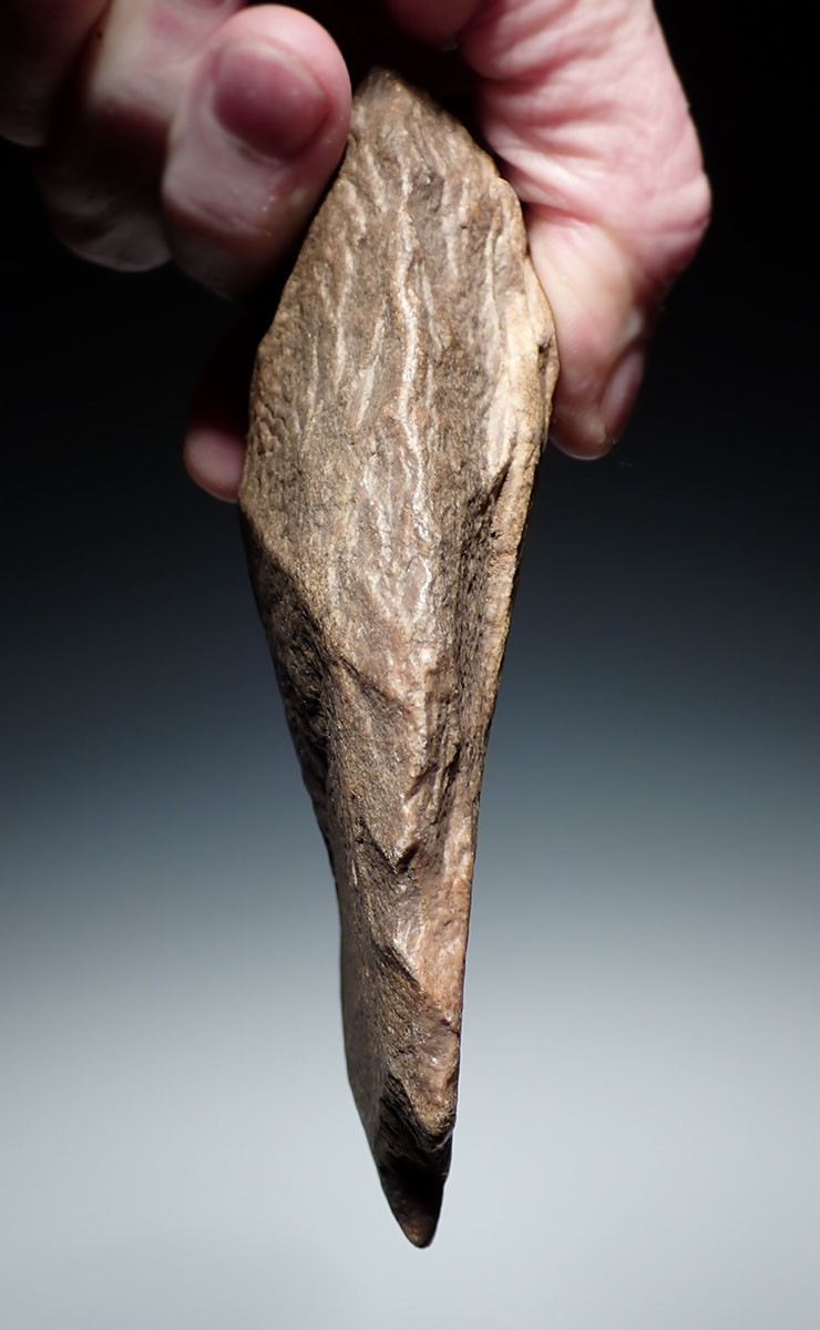 SUPERB RARE KOMBEWA FLAKE AFRICAN ACHEULEAN CLEAVER HANDAXE OF EXCEPTIONAL WORKMANSHIP  *ACH490