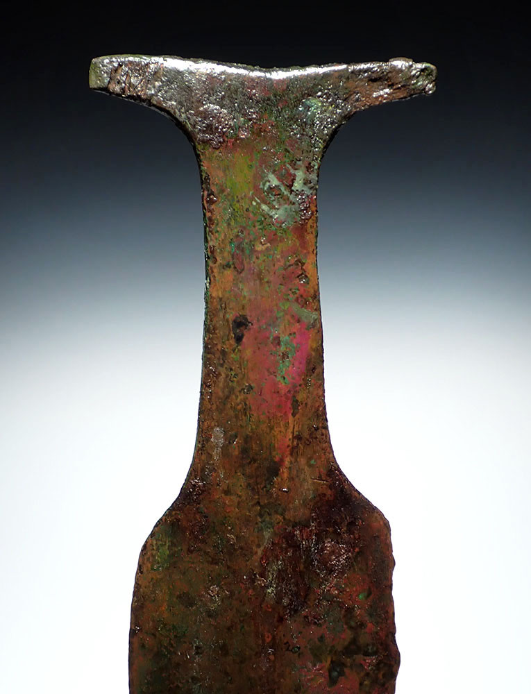 RARE LARGE ANCIENT COPPER CULTIC RITUAL SWORD FROM THE COPPER HOARD CULTURE OF THE LATE HARAPPAN PERIOD  *LUR410