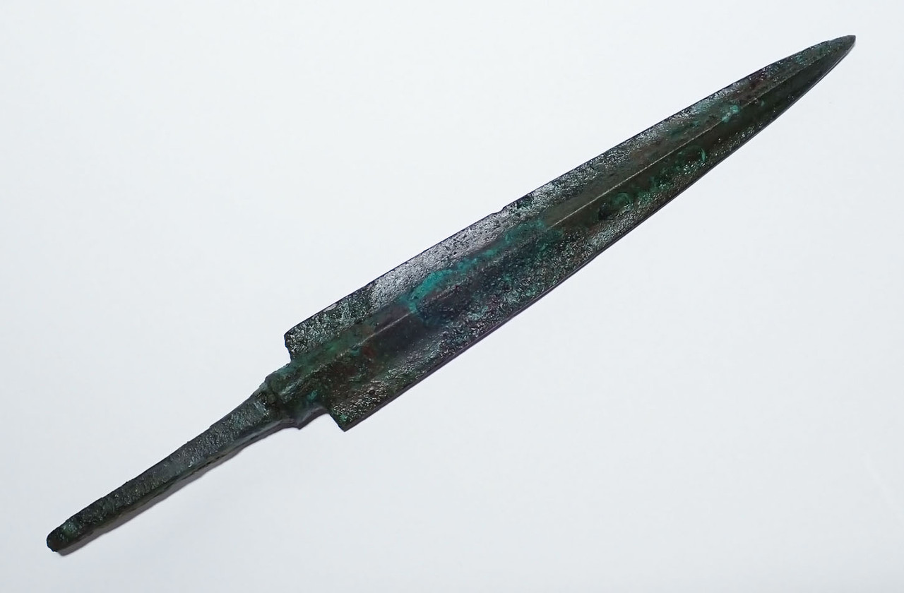 FINEST LARGE LURISTAN ANCIENT NEAR EAST BRONZE ARMOR-PIERCING JAVELIN SPEARHEAD  *LUR425