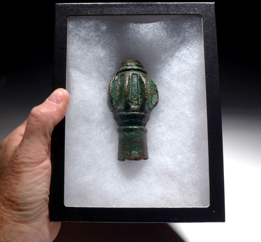 RARE ANCIENT SELJUK TURKISH BRONZE FLANGED WAR MACE  *LUR205