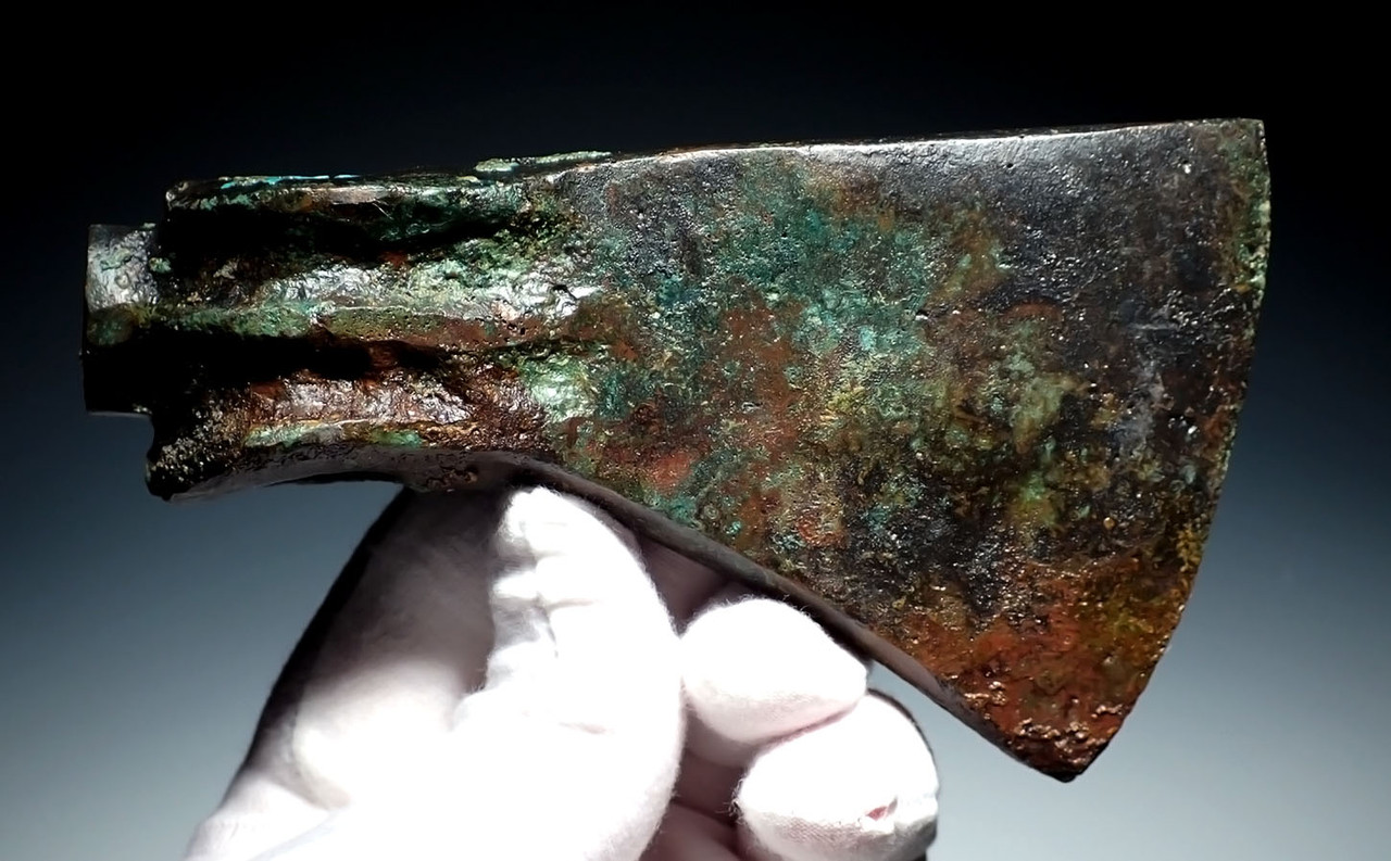 LURISTAN BRONZE ANCIENT HEAVY WAR AXE FROM THE NEAR EAST  *LUR430