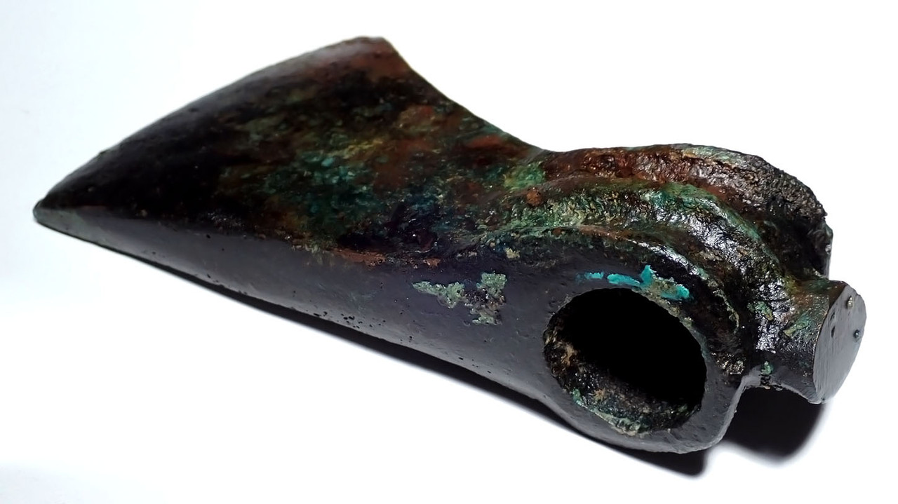 LURISTAN BRONZE ANCIENT HEAVY WAR AXE FROM THE NEAR EAST  *LUR430