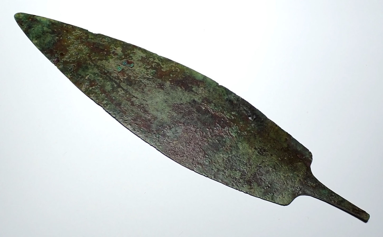 COLORFUL LARGE ANCIENT LURISTAN SHEET BRONZE DAGGER FROM THE NEAR EAST  *LUR429
