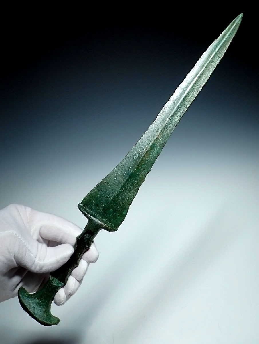 MUSEUM-CLASS ANCIENT LURISTAN BRONZE PRESTIGE DAGGER KNIFE FROM A NOBLE WARRIOR OF THE NEAR EAST  *LUR427