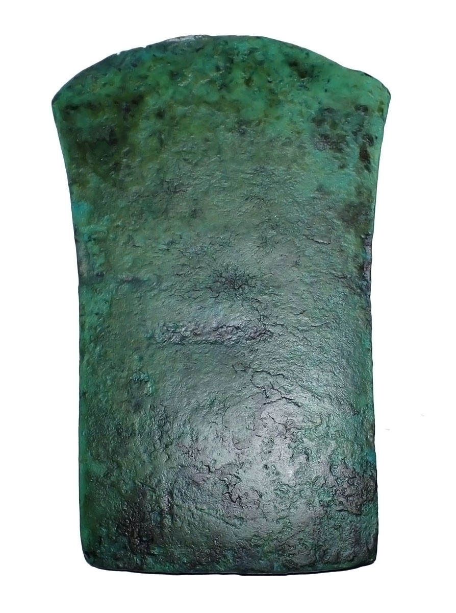 RARE MASSIVE ANCIENT COPPER CULTIC RITUAL FLAT AXE FROM THE COPPER HOARD CULTURE OF THE LATE HARAPPAN PERIOD  *LUR441