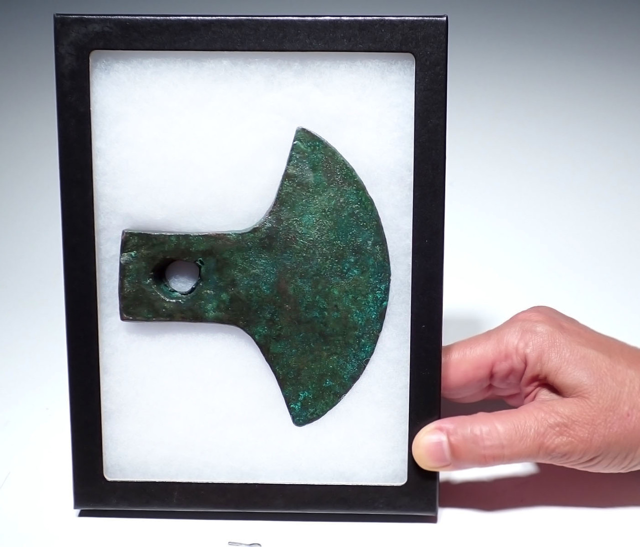 FINEST LARGE PRE-COLUMBIAN INCA PIERCED COPPER BRONZE WAR AXE  *PC653