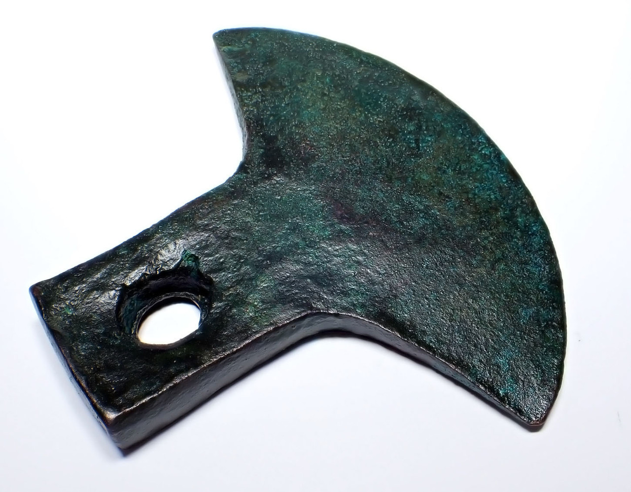 FINEST LARGE PRE-COLUMBIAN INCA PIERCED COPPER BRONZE WAR AXE  *PC653