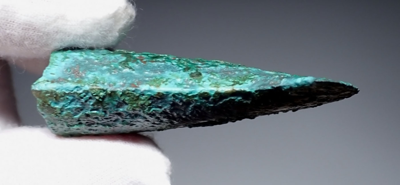 CHOICE COLORFUL ANCIENT LAC VIET BRONZE WAR AXE FROM THE SOUTHEAST ASIA DONG SON CULTURE  *SEA43