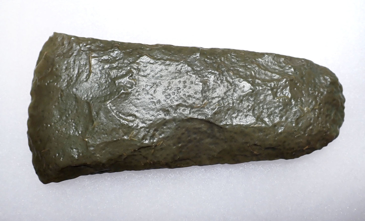 FLARED BIT GREEN JASPER CELT WAR AXE FROM THE TENERIAN AFRICAN NEOLITHIC PEOPLE OF THE GREEN SAHARA  *CAP454