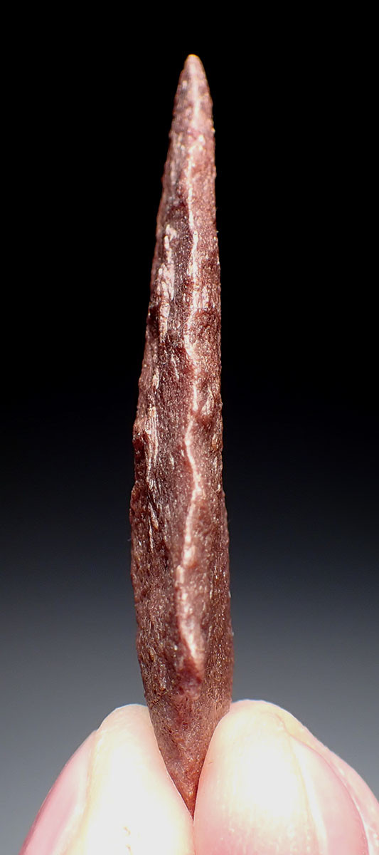 LARGE RARE TENERIAN NEOLITHIC RED SANDSTONE ARROWHEAD FROM THE SAHARAN TENERE DESERT  *CAP450
