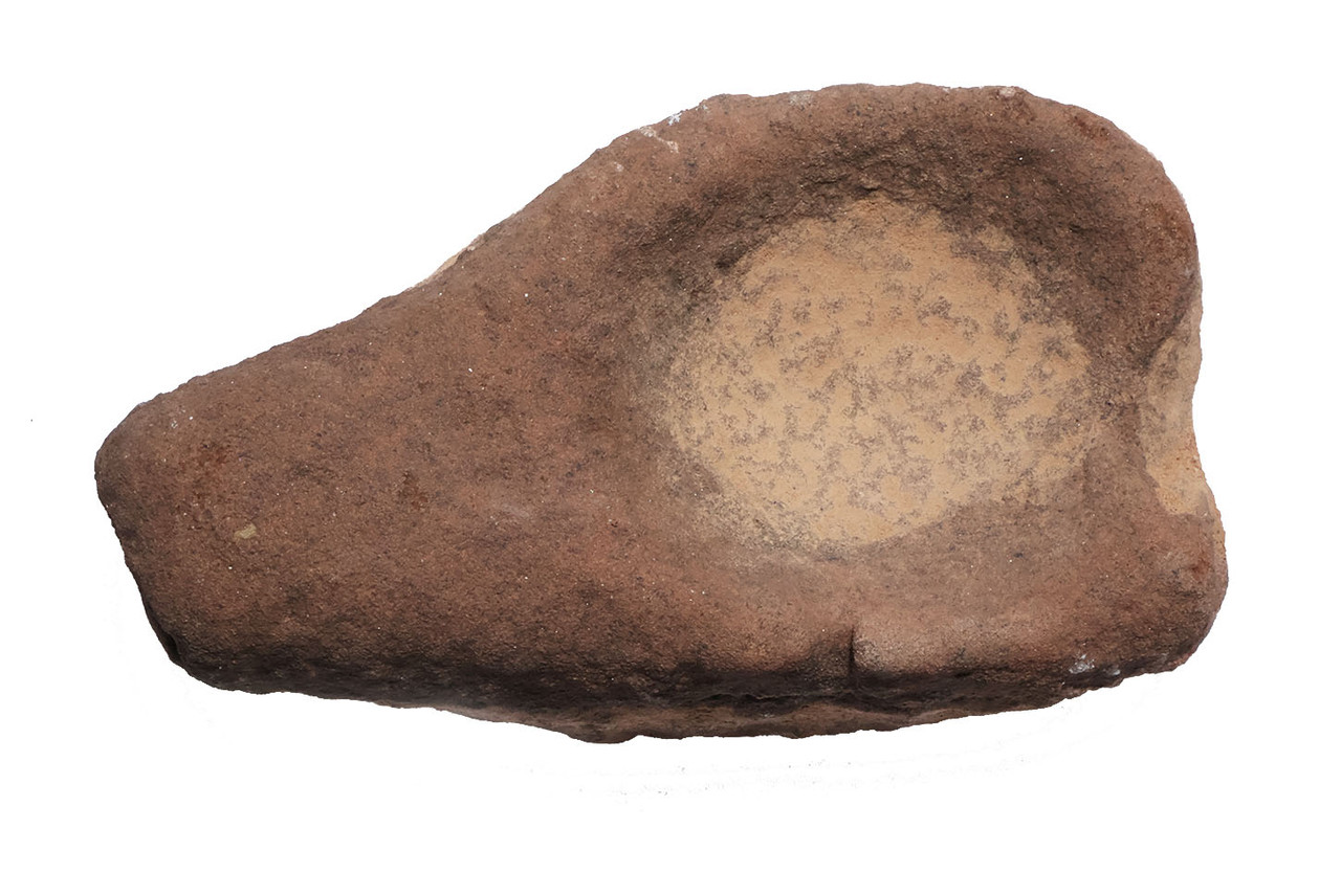 EXTREMELY RARE CAPSIAN AFRICAN NEOLITHIC PECKED STONE OIL FAT LAMP  *CAP468