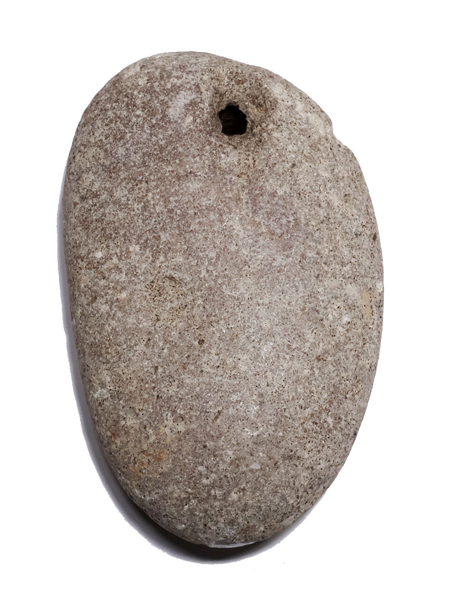 LARGE 8000 TO 4000 YEAR OLD NEOLITHIC STONE FISHING NET WEIGHT SINKER FROM FRANCE  *N351