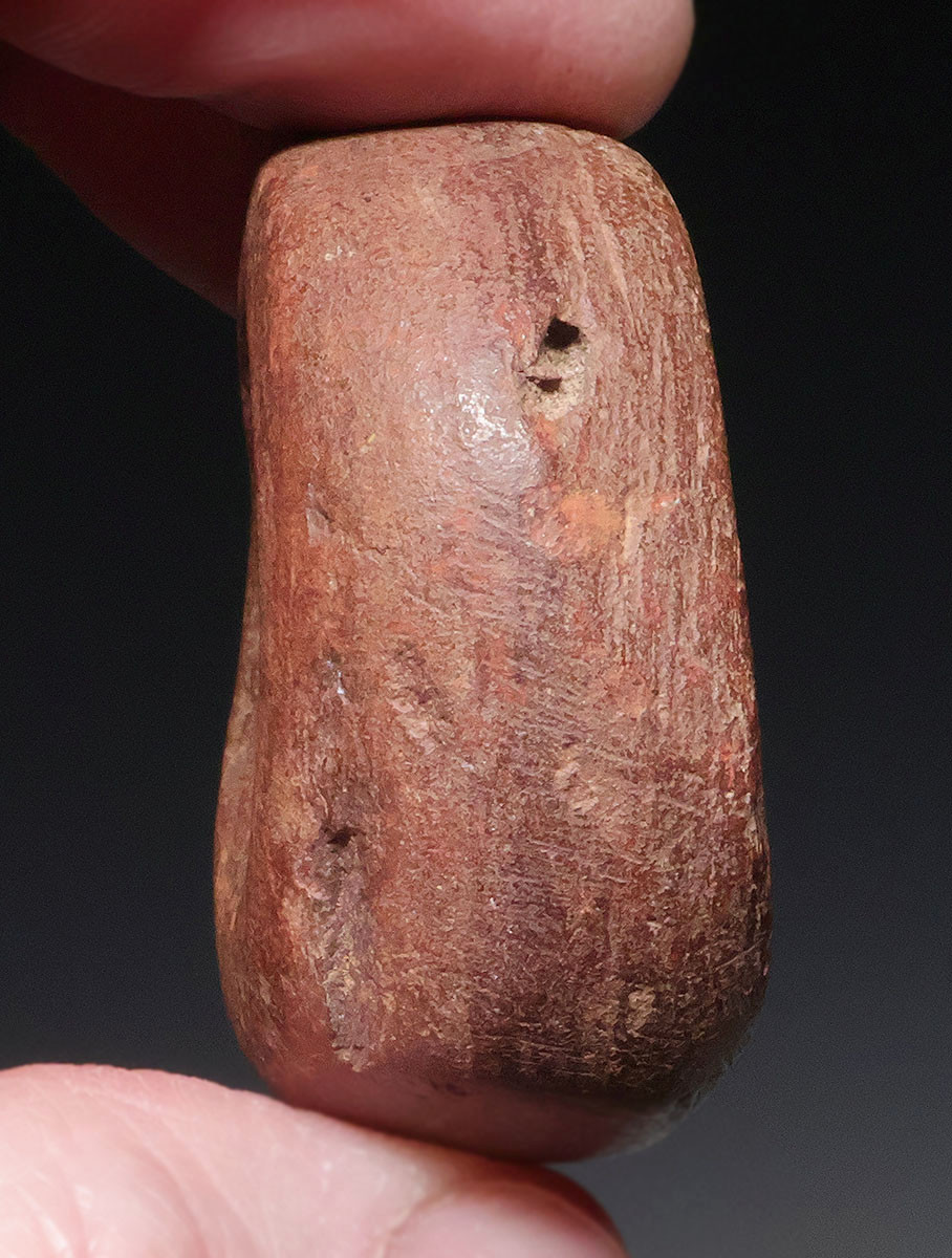 UNBROKEN RED STONE DRILLED RING FROM THE NEOLITHIC OF CAPSIAN TRADITION OF NW AFRICA  *CAP464