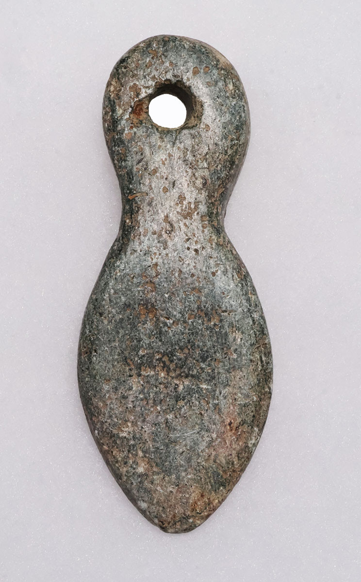 LARGEST OF THE COLLECTION AFRICAN NEOLITHIC OF CAPSIAN TRADITION CARVED FEMALE FORM STONE TALISMAN PENDANT  *CAP465