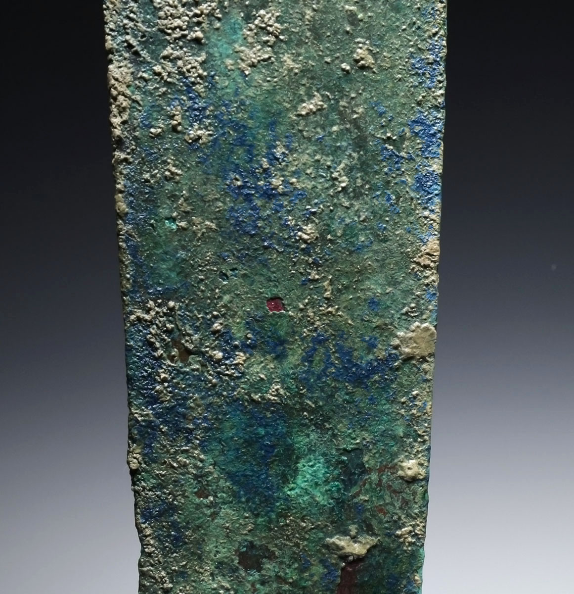 LARGE ANCIENT LURISTAN BRONZE DAGGER KNIFE WITH COLORFUL PATINA *LUR447