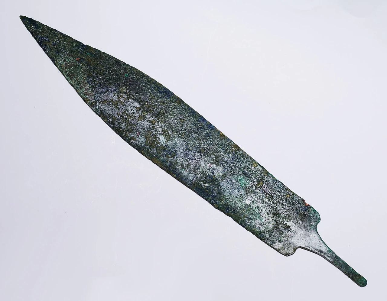 LARGE ANCIENT LURISTAN BRONZE DAGGER KNIFE WITH COLORFUL PATINA *LUR447