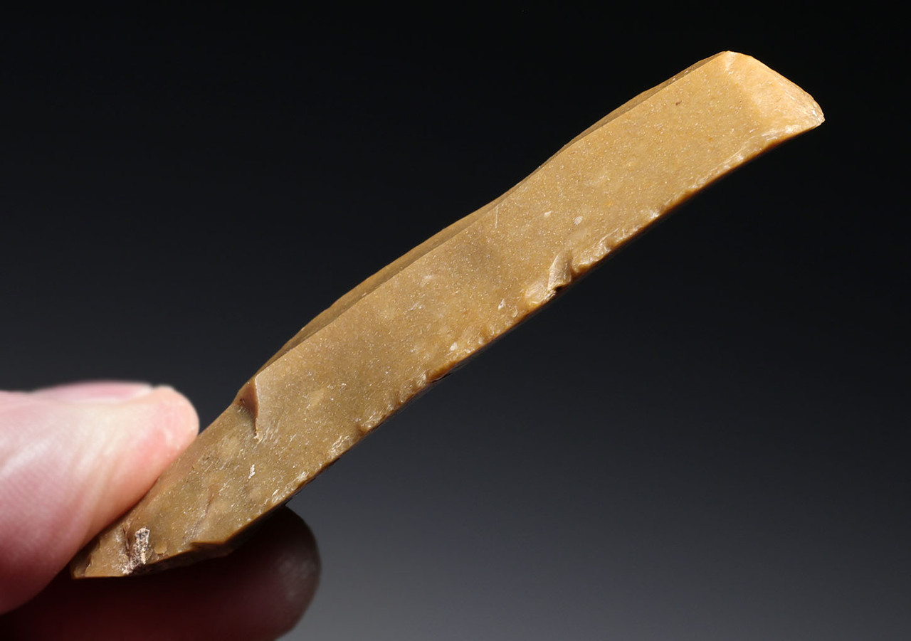 BALKAN EARLY NEOLITHIC GOLDEN FLINT END SCRAPER BLADE FLAKE TOOL FROM THE FIRST FARMING SOCIETY  *N361