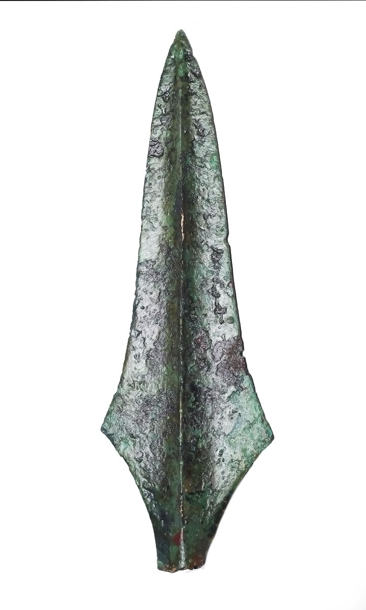 NOBLE CLASS ANCIENT LAC VIET FLARED BRONZE SPEARHEAD FROM THE SOUTHEAST ASIA DONG SON CULTURE  *SEA48