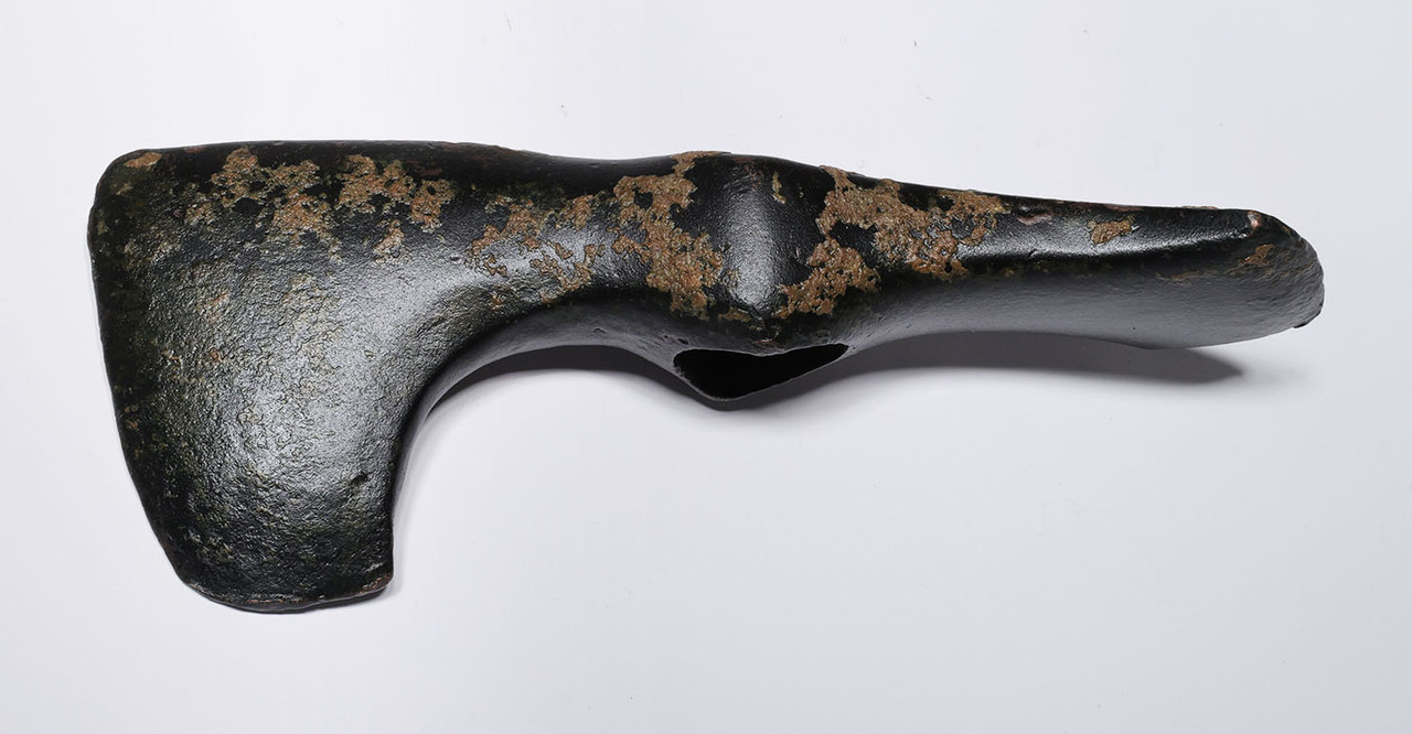 LARGE SKULL CRUSHER ANCIENT LURISTAN BRONZE ADZE WAR AXE FROM THE NEAR EAST  *LUR471