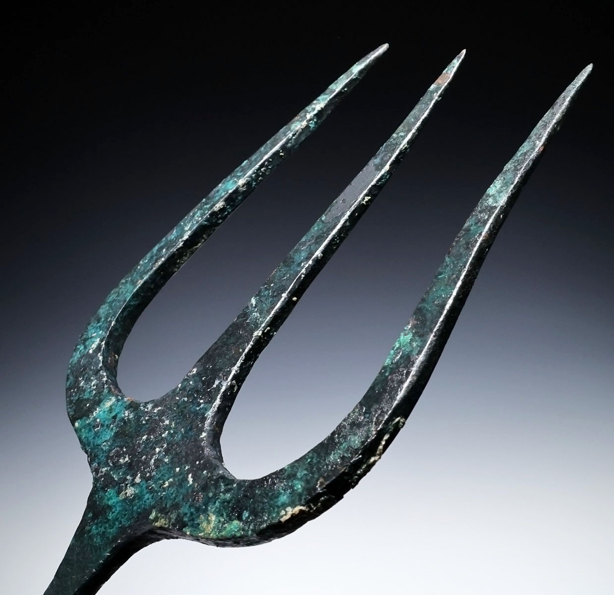 EXTREMELY RARE SAKA INDO-SCYTHIAN ANCIENT BRONZE COMBAT WAR TRIDENT  *LUR467