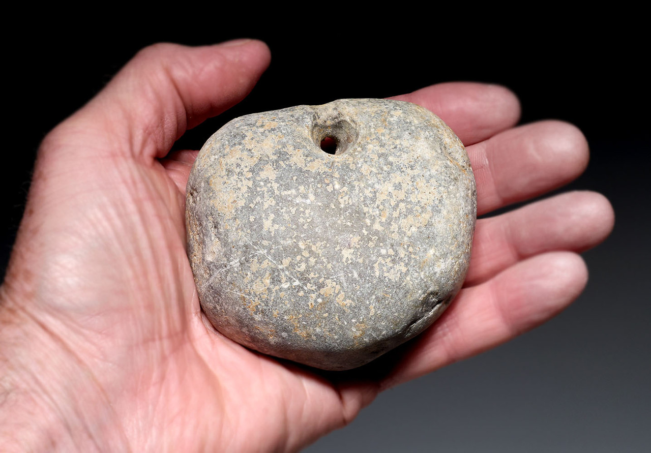 8000 TO 4000 YEAR OLD NEOLITHIC STONE FISHING NET WEIGHT SINKER