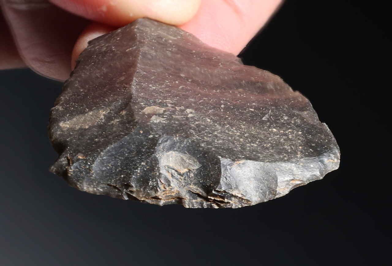 NEANDERTHAL MOUSTERIAN FLINT DIVERGENT SCRAPER FLAKE TOOL FROM FAMOUS MIDDLE PALEOLITHIC SITE IN FRANCE  *M544