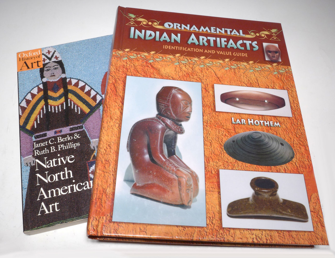 TWO BOOKS ON INDIAN ARTIFACT IDENTIFICATION AND VALUES AND NATIVE NORTH AMERICAN ART  *BK37