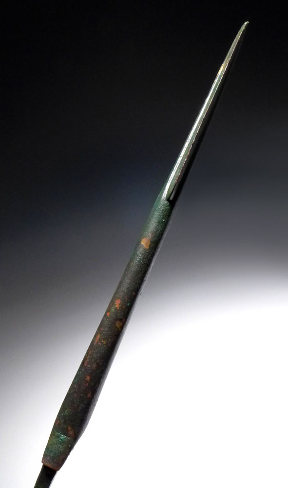 LARGE ANCIENT BRONZE CHARIOT HORSEBACK LANCE SPEARHEAD FROM LURISTAN  *LUR222