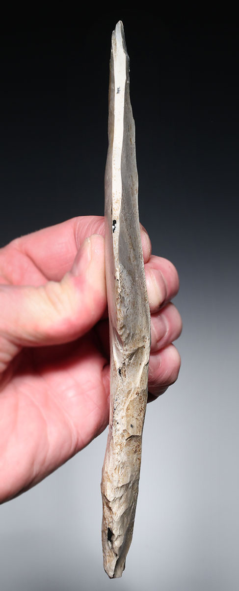 SUPERB MAYAN PRE-COLUMBIAN CHERT DAGGER STEMMED MACRO BLADE KNIFE  *PC671