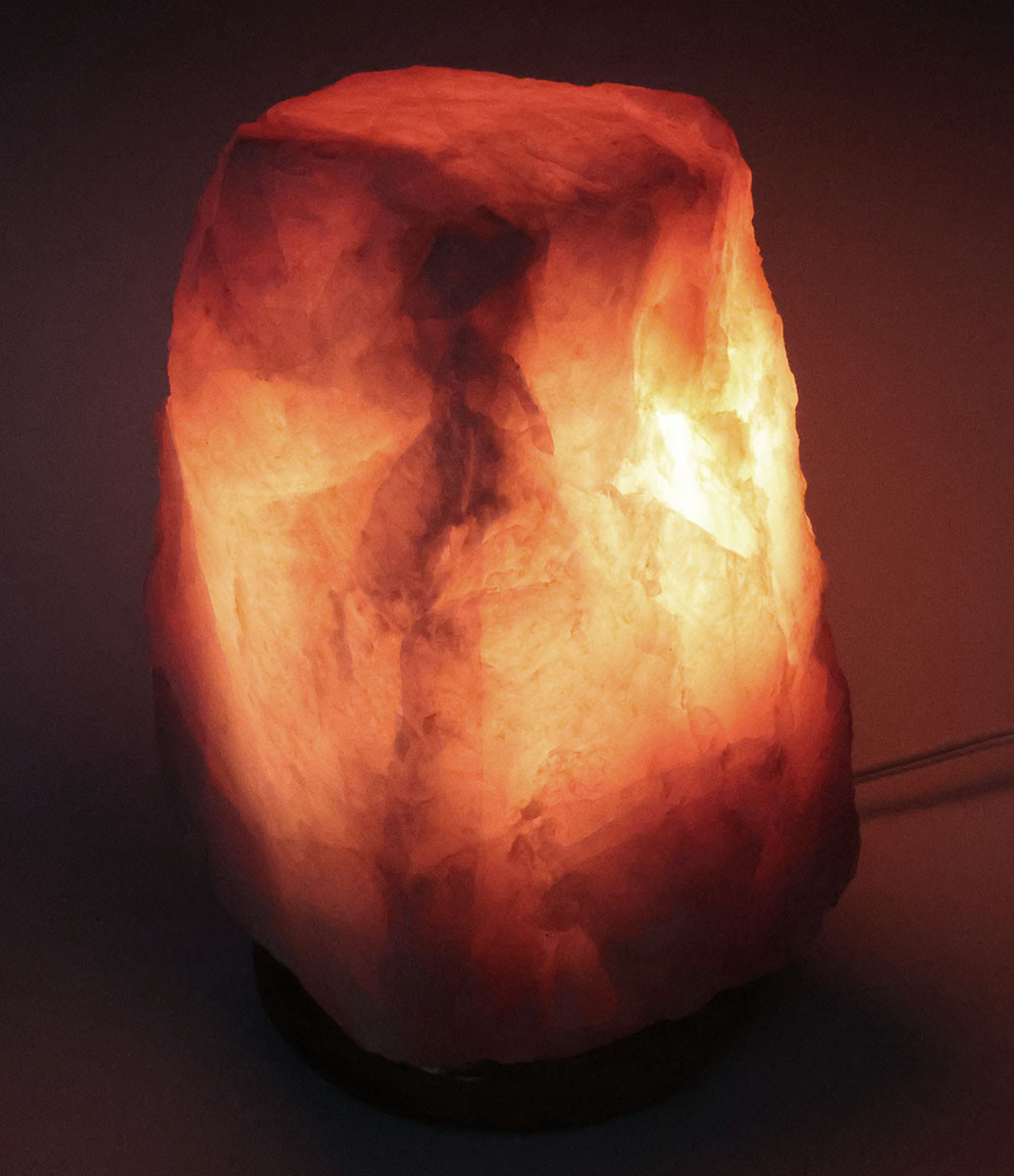 LARGE ROSE QUARTZ CRYSTAL LAMP LIGHT  *L1