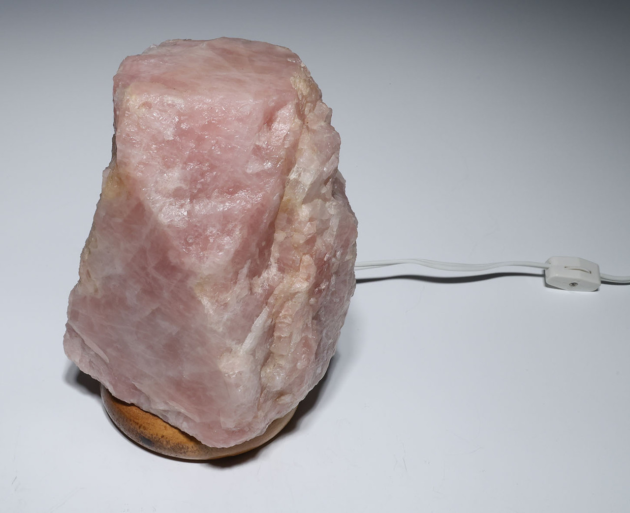 LARGE ROSE QUARTZ CRYSTAL LAMP LIGHT  *L1