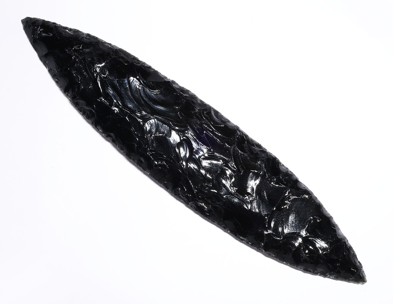 GIANT 10.7 INCH BIFACIAL OBSIDIAN INVESTMENT-CLASS MAYAN PRE-COLUMBIAN KNIFE DAGGER BLADE FOR HEART-REMOVAL SACRIFICE  *PC668