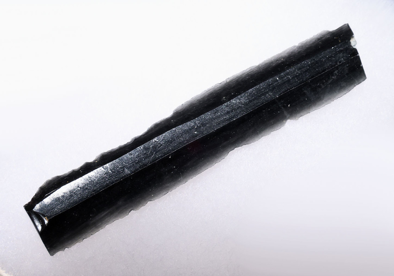 UNBROKEN AZTEC PRE-COLUMBIAN OBSIDIAN PRISMATIC BLADE FOR RITUAL BLOOD-LETTING SACRIFICE  *PC681