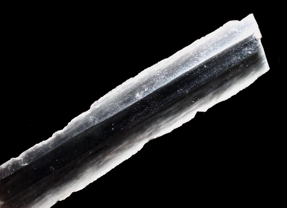 UNBROKEN AZTEC PRE-COLUMBIAN OBSIDIAN PRISMATIC BLADE FOR RITUAL BLOOD-LETTING SACRIFICE  *PC681
